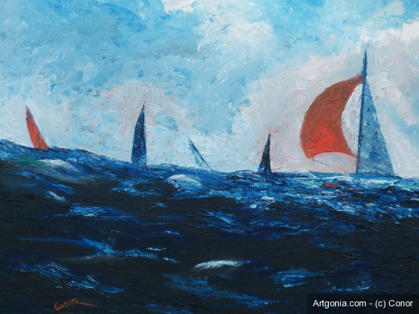 Sails around the Mizen head, by Conor